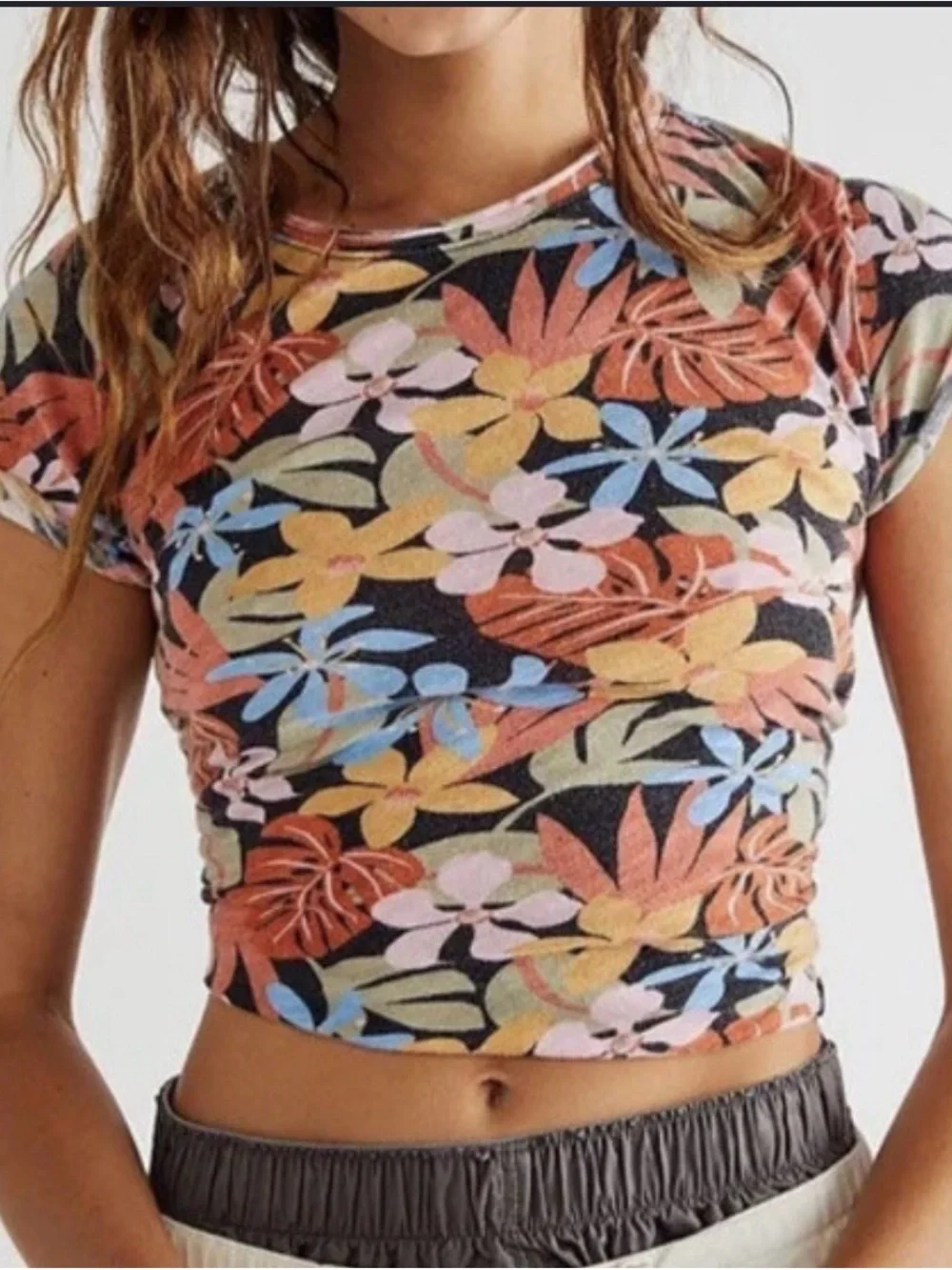 Free People Be My Baby Tee- NWOT Floral